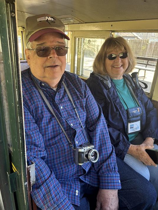 David and Susie on the train