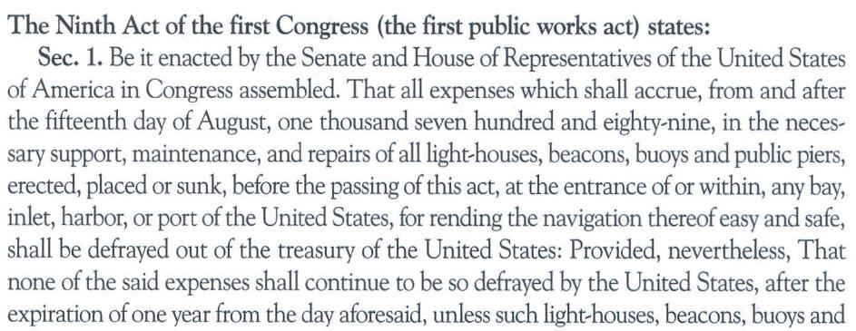 The Ninth Act of the First U.S. Congress